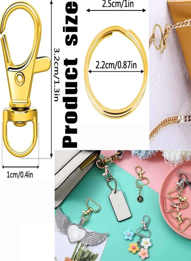 دي آي واي كرافتس مجموعة أدوات يدوية الصنع، لون برونزي عتيق، مشابك وحلقات معدنية لسلسلة المفاتيح، خطافات سلسلة المفاتيح مع حلقات مفاتيح لتعليقها، مفاتيح، مجوهرات، أعمال فنية يدوية، مجموعة أدوات صنع المجوهرات، لون ذهبي و(قطعة واحدة، لون برونزي عتيق) - Image 2